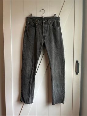 Levi's 501 Men's Black-Grey Slim Straight Jeans
